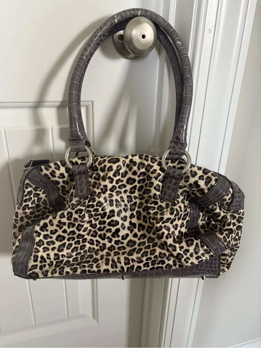 Guess Cheetah Leopard Print Shoulder Bag Satchel Y2K Purse